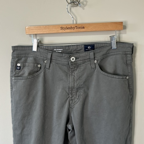 AG Adriano Goldschmied Mens The Everett Slim Straight Pant Gray Sz 34 x 28 - Picture 5 of 13